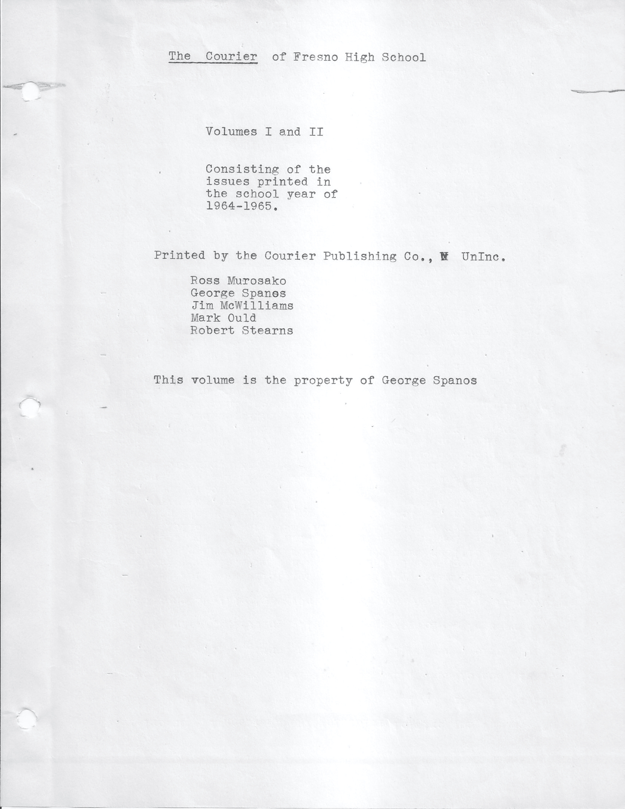 A Brief History of The Courier