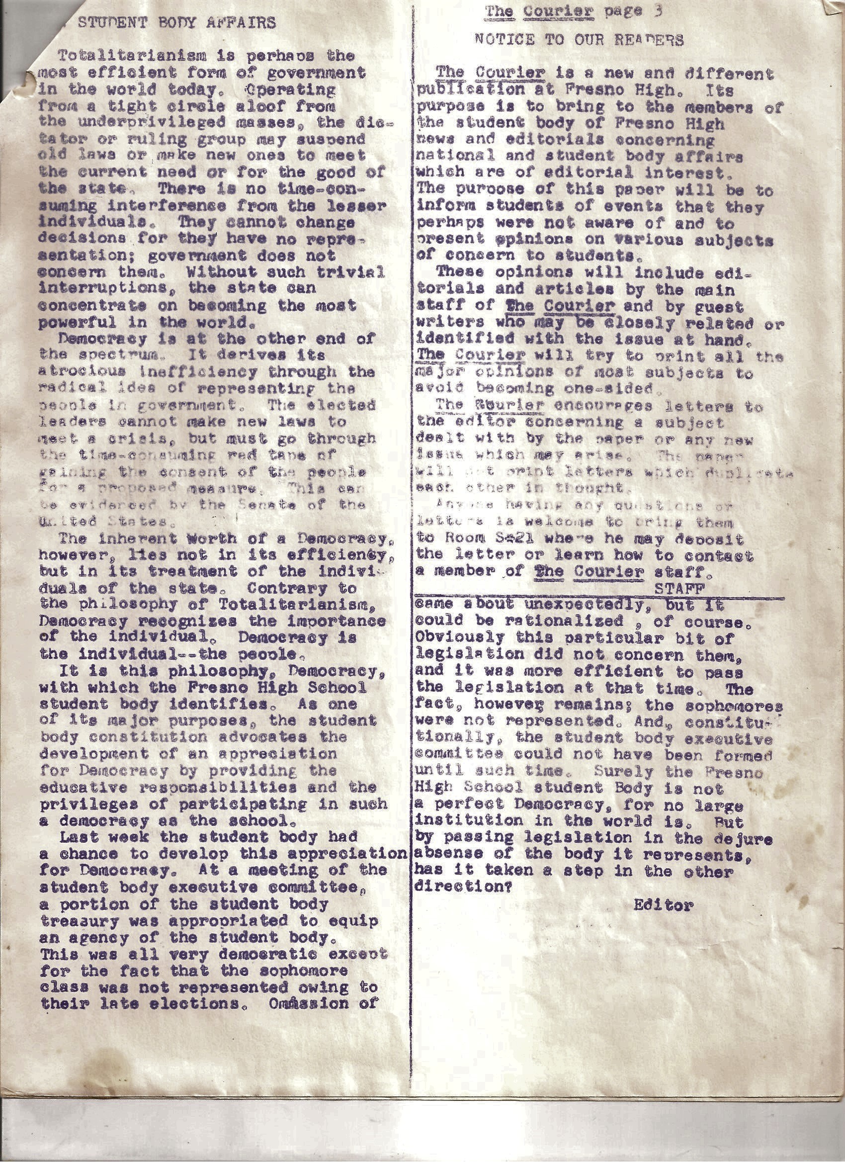 Volume I: No. 1 - Page 3