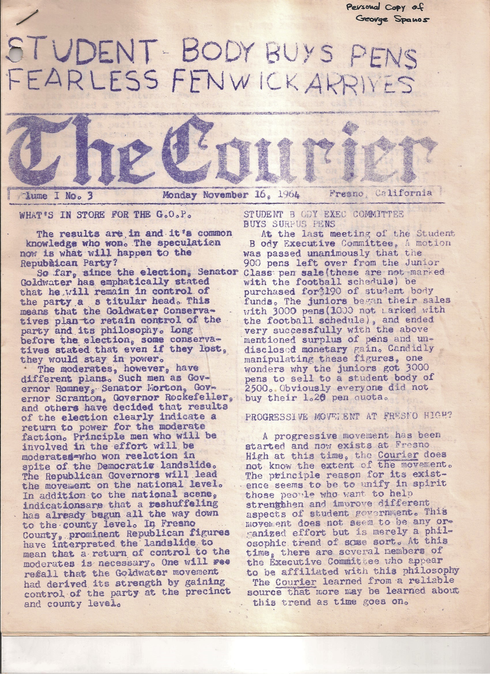 Vol. I: No. 3 - Page 1