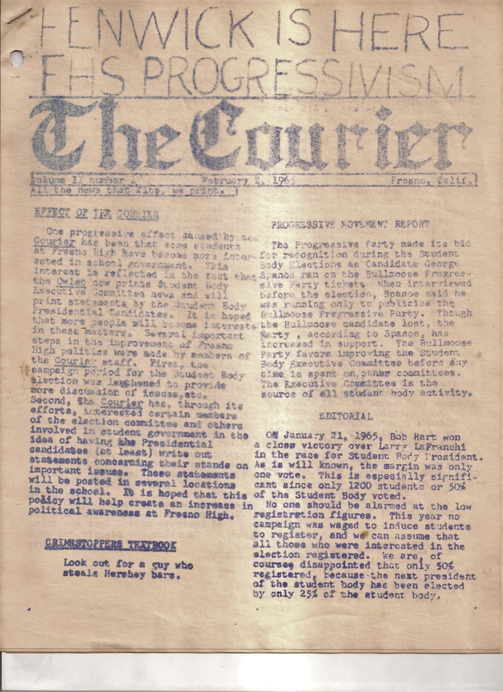 Volume II: No. 1 - Page 1